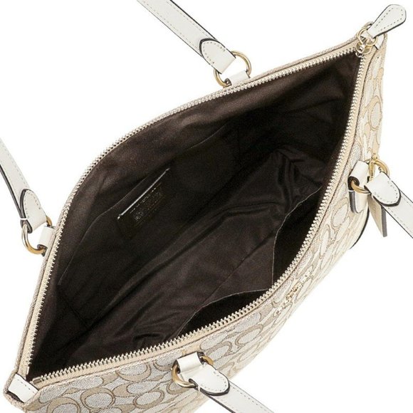 COACH F29958 ZIP TOP TOTE IN SIGNATURE JACQUARD - Picture 4 of 8